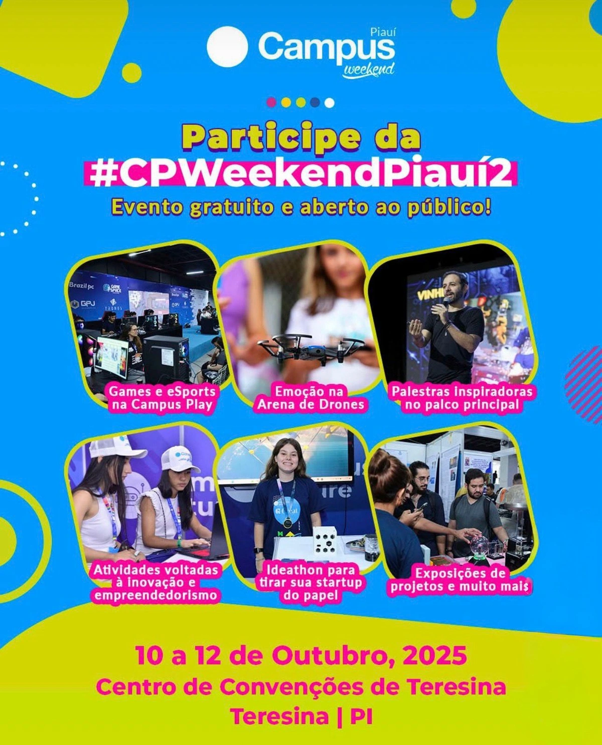 Evento reúne palestras, oficinas e painéis sobre IA, robótica e empreendedorismo no Centro de Convenções