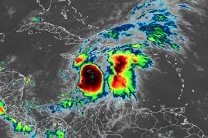 Furacão Melissa atinge categoria 5 e ameaça a região do Caribe (Foto: Reprodução | CSU-CIRA/RAMMB/NOAA via CNN Newsource)