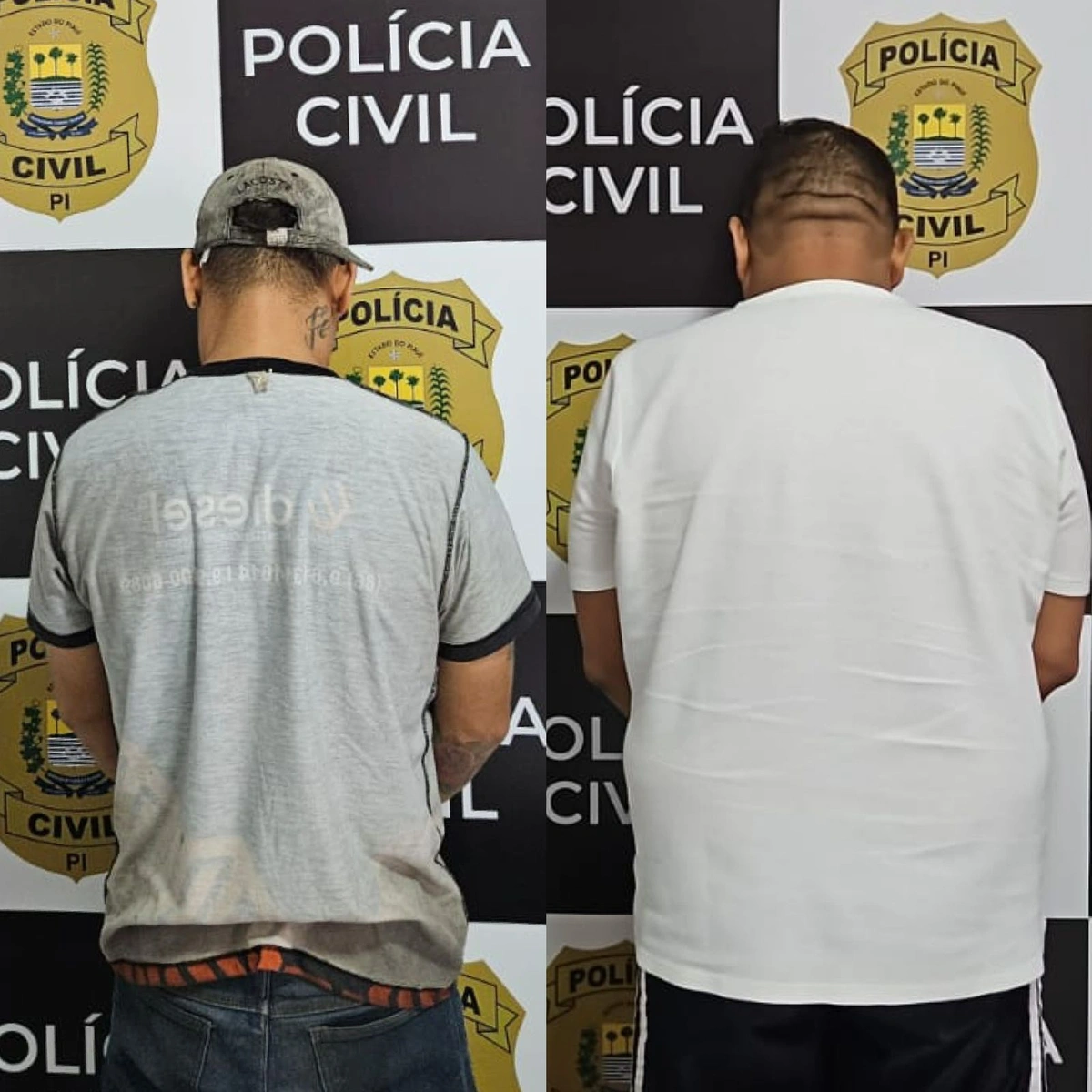 Gleyson Moreira e Washington Neto foram presos por força de mandados de prisão em aberto