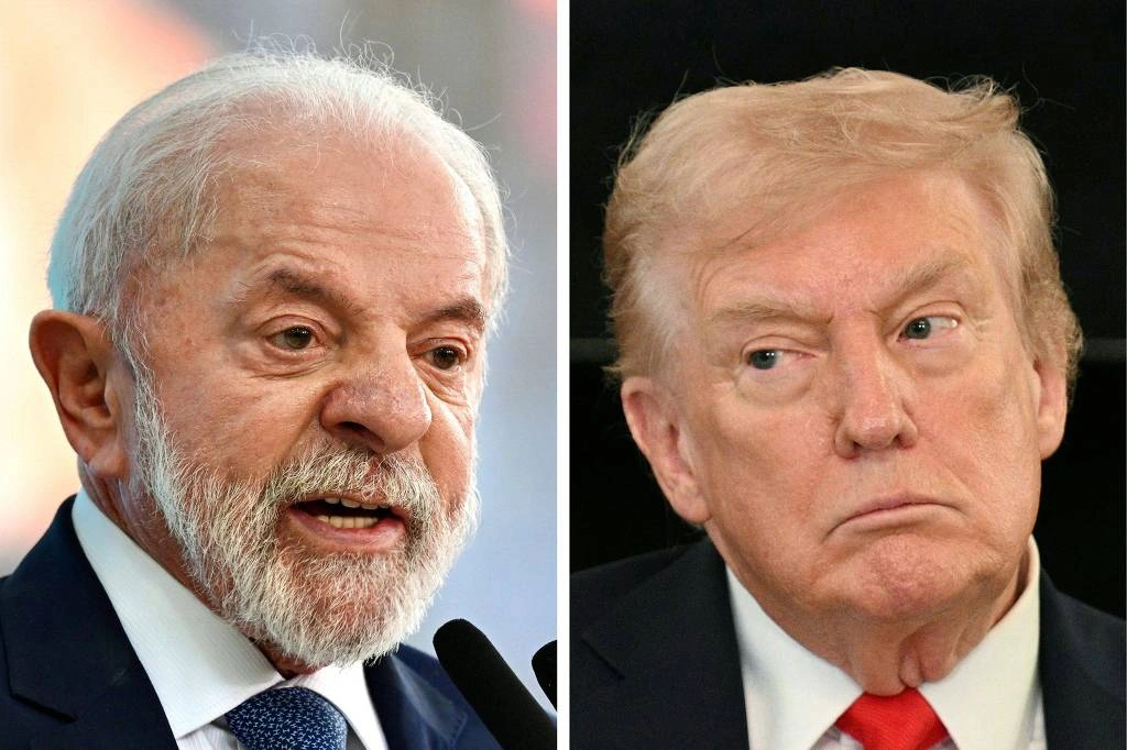 Os presidentes Lula e Donald Trump