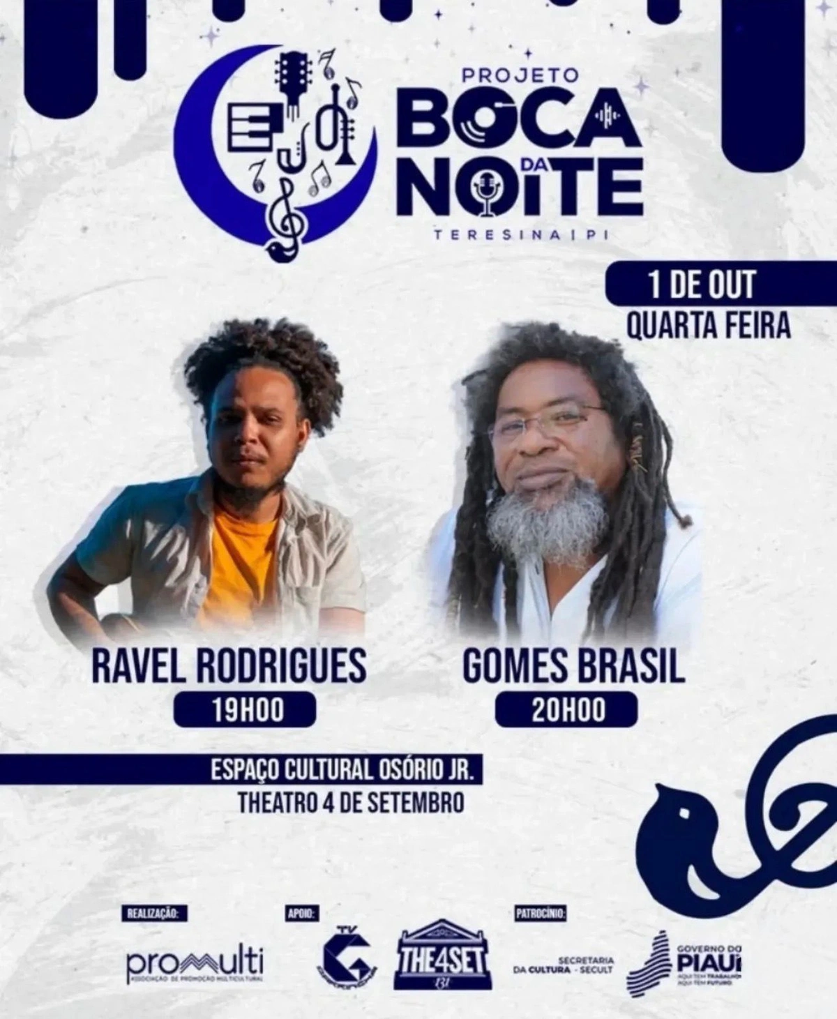 Projeto Boca da Noite inicia programação de outubro com shows gratuitos em Teresina