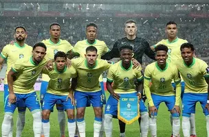Seleção Brasileira em amistoso contra a Coréia do Sul (Foto: imagem de reprodução)