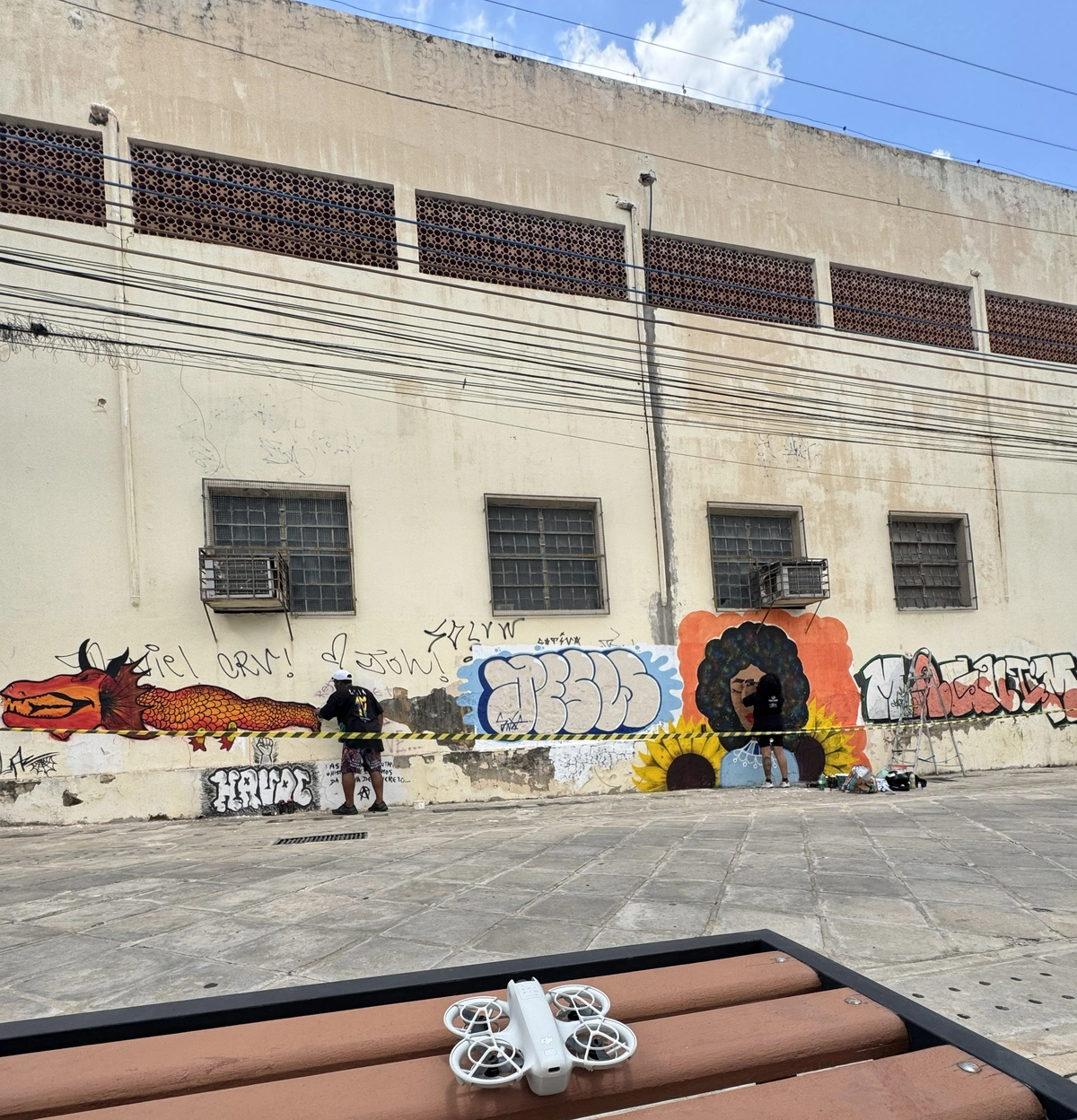 Ultimo corredor cultural de Grafite realizado por trás do IFPI Central