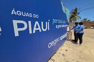 Ativação de reservatório móvel amplia oferta de água em Barra Grande em 70 mil litros (Foto: Reprodução | Águas do Piauí)