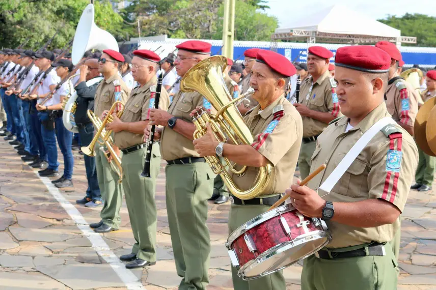 Banda da PMPI faz 150 anos levando música a onde for necessário