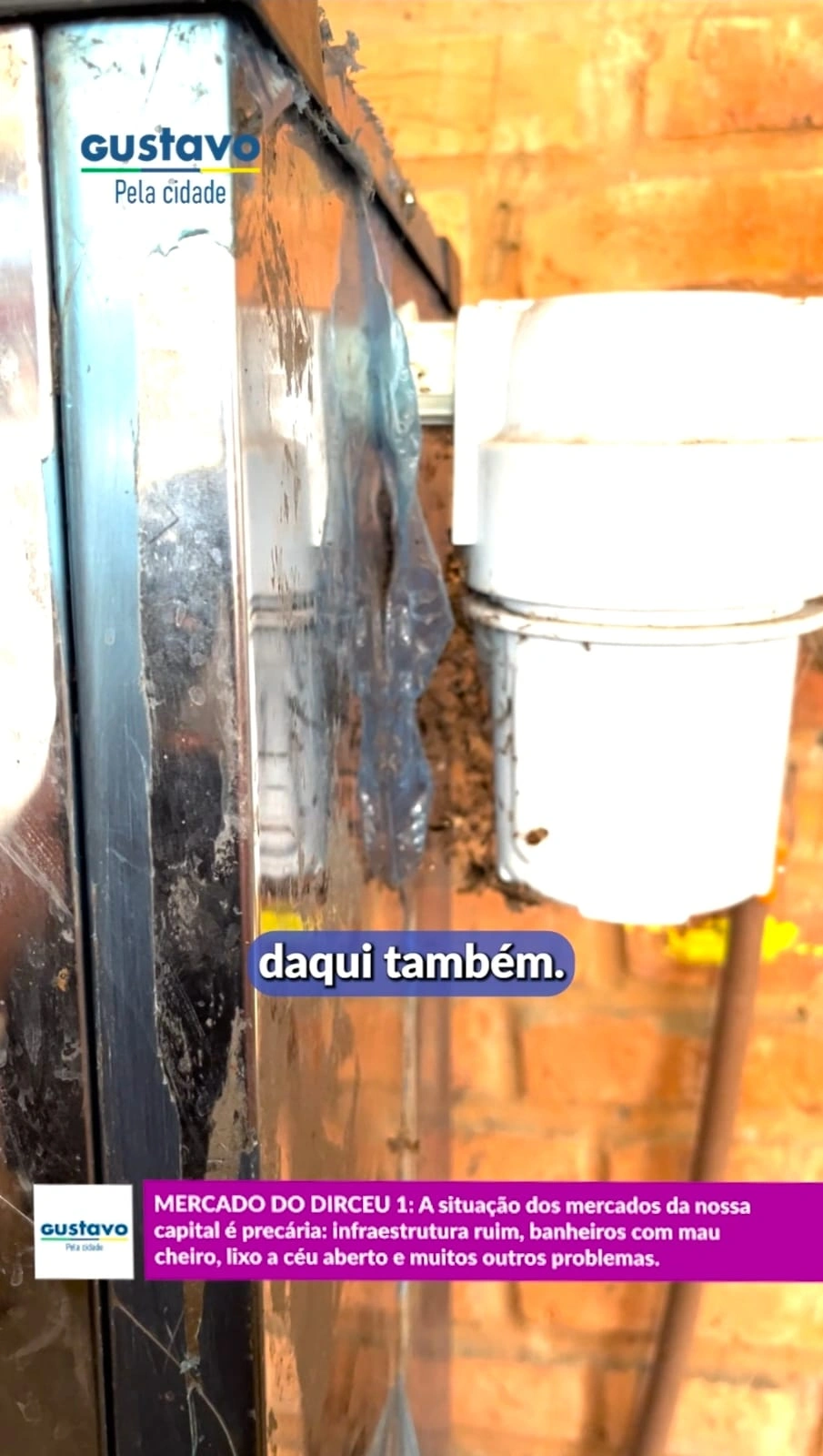 Bebedouro doado abandonado no Mercado do Dirceu I