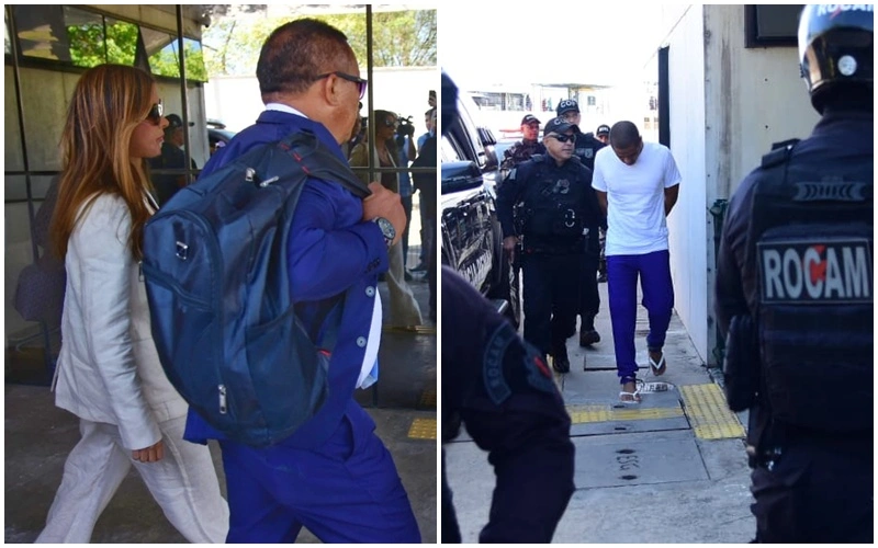 Chegada de Tatiana Medeiros e Alandilson no Fórum Eleitoral