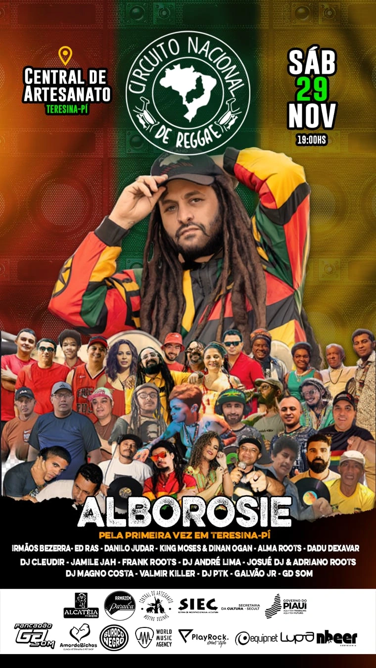 Circuito Nacional de Reggae completa 10 anos com edição histórica e presença inédita de Alborosie no Piauí