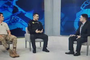 Delegados Zanatta e Francírio Queiroz em entrevista a emissora de TV local (Foto: Reprodução)