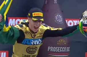 Diogo Moreira é o primeiro brasileiro campeão no Mundial de Motovelocidade (Foto: Reprodução/MotoGp)