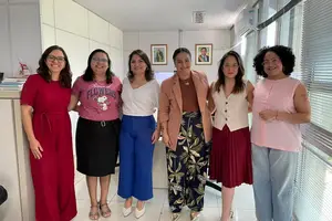 Gestoras que estão organizando a campanha contra violência a mulher (Foto: Reprodução)