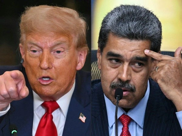 Imagem mostra o presidente dos EUA, Donald Trump, em Washington, DC, em 9 de julho de 2025, e o presidente venezuelano, Nicolás Maduro, em Caracas, em 31 de julho de 2024