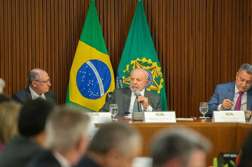 Lula em reunião ministerial