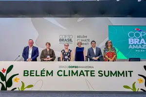 O governador do Piauí e presidente do Consórcio Nordeste, Rafael Fonteles, apresentou nesta segunda-feira (10), na 30ª Conferência do Clima da ONU (COP30), em Belém (PA), o Plano Estadual de Ação Climática do Piauí. (Foto: Juliana Oliveira)