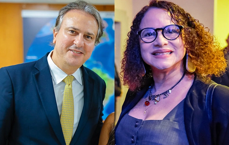 Os ministros da Educação, Camilo Santana, e da da Ciência, Tecnologia e Inovação, Luciana Santos