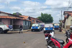 Policiais militares mobilizados em União (Foto: Reprodução)
