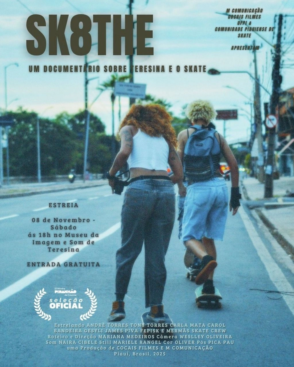 Produção piauiense revisita a história e o espírito do skate em Teresina, com protagonismo feminino e trilha sonora local