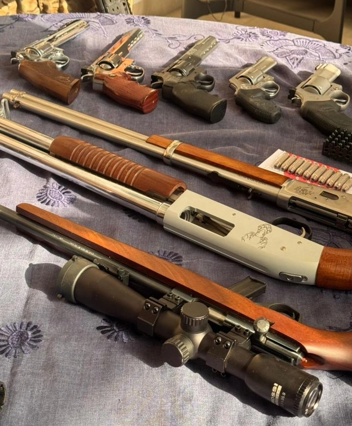 Armas apreendidas a serem destruídas