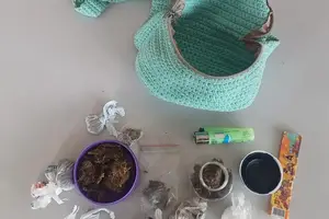 Drogas apreendidas na PI-113 (Foto: BPRE)