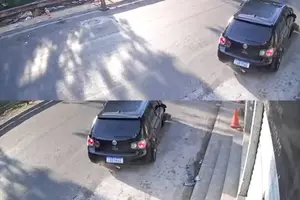 Homem atropela ex e arrasta por vias de São Paulo; ela teve as duas pernas amputadas (Foto: Câmeras de segurança)