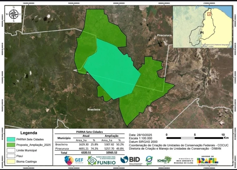 ICMBio propõe maior expansão da história do Parque Sete Cidades e abre consulta pública até dezembro de 2025