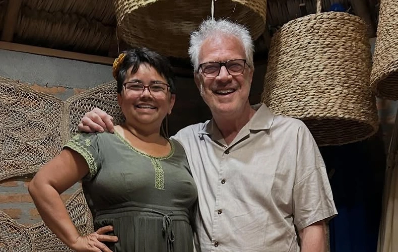 Nêda Lopes e Pedro Bial