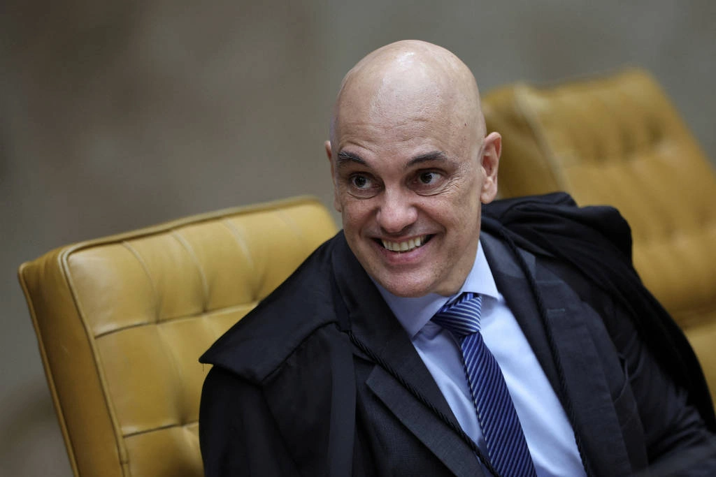 O ministro Alexandre de Moraes durante sessão no Supremo Tribunal Federal nesta semana
