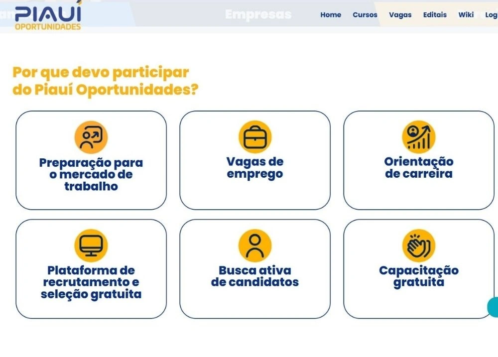 Piauí Oportunidades reúne mais de mil cursos gratuitos e vagas de emprego em plataforma digital