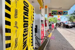 Posto interditado na Operação Carbono Oculto 86 (Foto: Reprodução)
