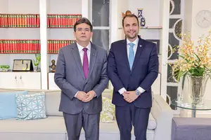 Rafael Fonteles e Mário Basílio (Foto: Gabriel Paulino)