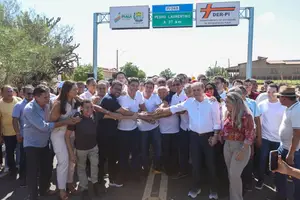 Rafael Fonteles inaugura pavimentação da PI-248 (Foto: Gabriel Torres)