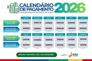 Tabela de pagamento 2026 (Foto: ASCOM)