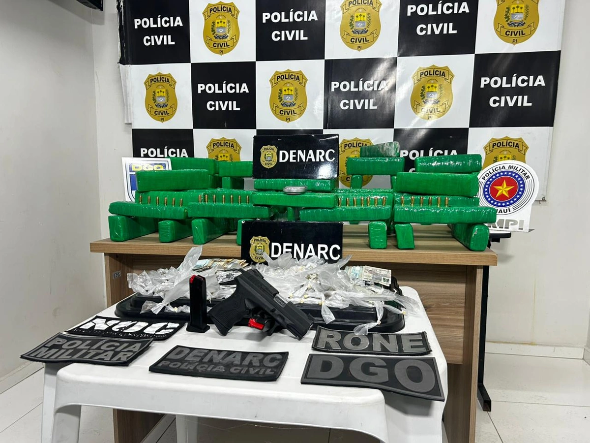 Tabletes de maconha apreendidos na zona sul de Teresina