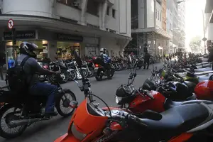 Trabalhadores que utilizam motocicletas (Foto: MTE)