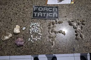 Suspeito é preso ao tentar fugir com crack e maconha no litoral do Piauí (Foto: Reprodução)