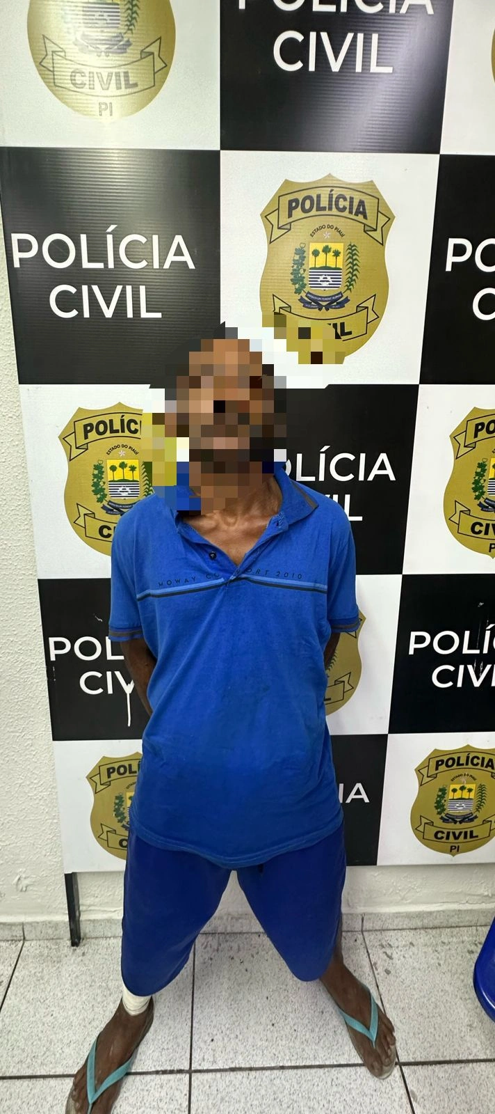 O homem foi idenficado pelas iniciais M.R.P. de C., vulgo “Jabuti”, de 43 anos de idade