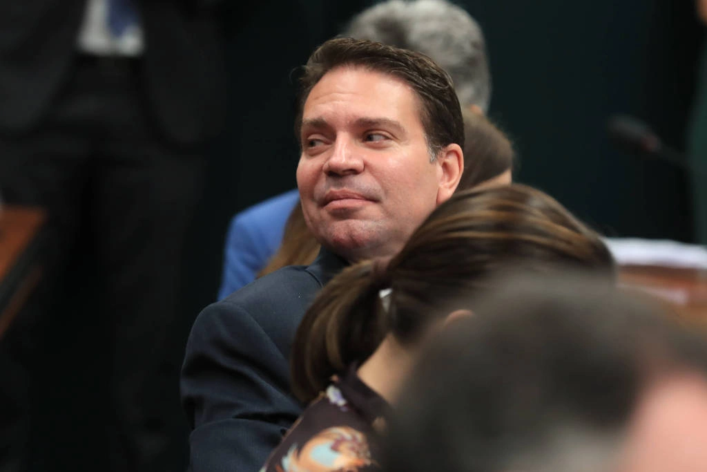 Alexandre Ramagem em sessão da Comissão de Constituição e Justiça