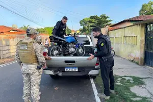 Apreensão de motos (Foto: SSP-PI)