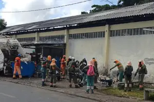 Coleta de lixo em Teresina na precarização (Foto: Reprodução)