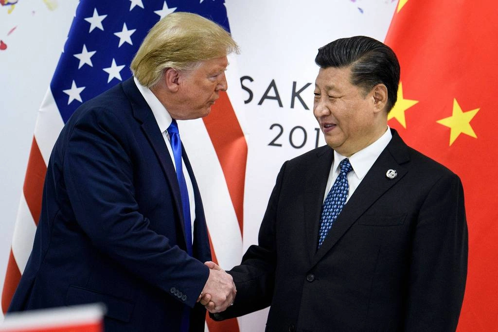 Donald Trump e Xi Jinping em reunião bilateral em 2019