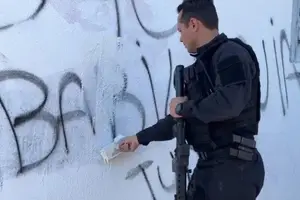 DRACO retira pichações (Foto: SSP-PI)