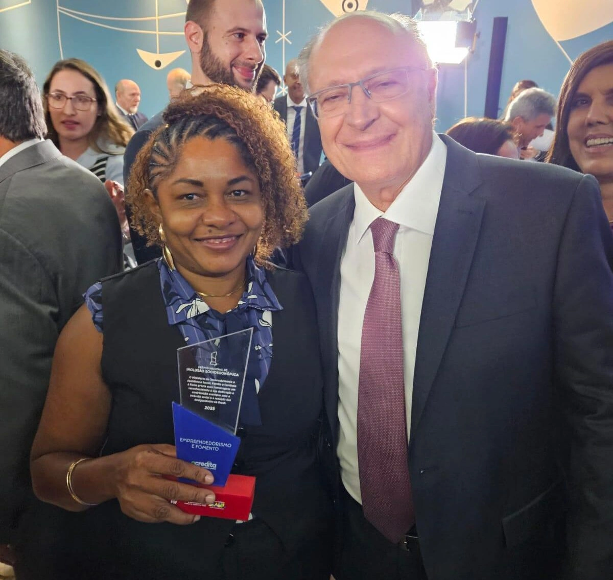 Elaine o Vice-presidente Geraldo Alckimim