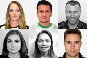 Espiões russos, no sentido horário, a partir do canto superior esquerdo: Iekaterina Leonidovna Danilova, Vladimir Aleksandrovitch Danilov, Olga Igorevna Tiutereva, Aleksandr Andreyevitch Utekhin, Irina Alekseievna Antonova e Roman Olegovitch Koval (Foto: The New York Times)