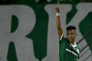 Estevão do Palmeiras (Foto: Nelson Almeida/AFP)