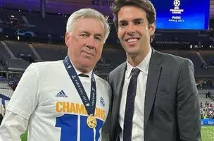 Kaká se mostra interessado em trabalhar com Carlo Ancelotti na Seleção, caso receba convite para integrar a comissão técnica. (Foto: Imagem do Google)