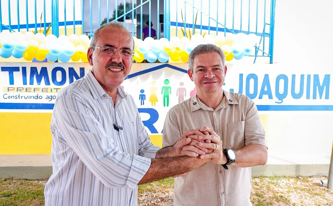Rafael Brito e o secretário de Assistência Social Jaconias