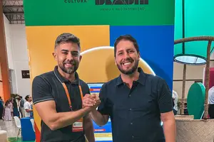 Secretário da Cultura do Piauí, Rodrigo Amorim e o ministro da Cultura em exercício, Márcio Tavares (Foto: Reprodução)