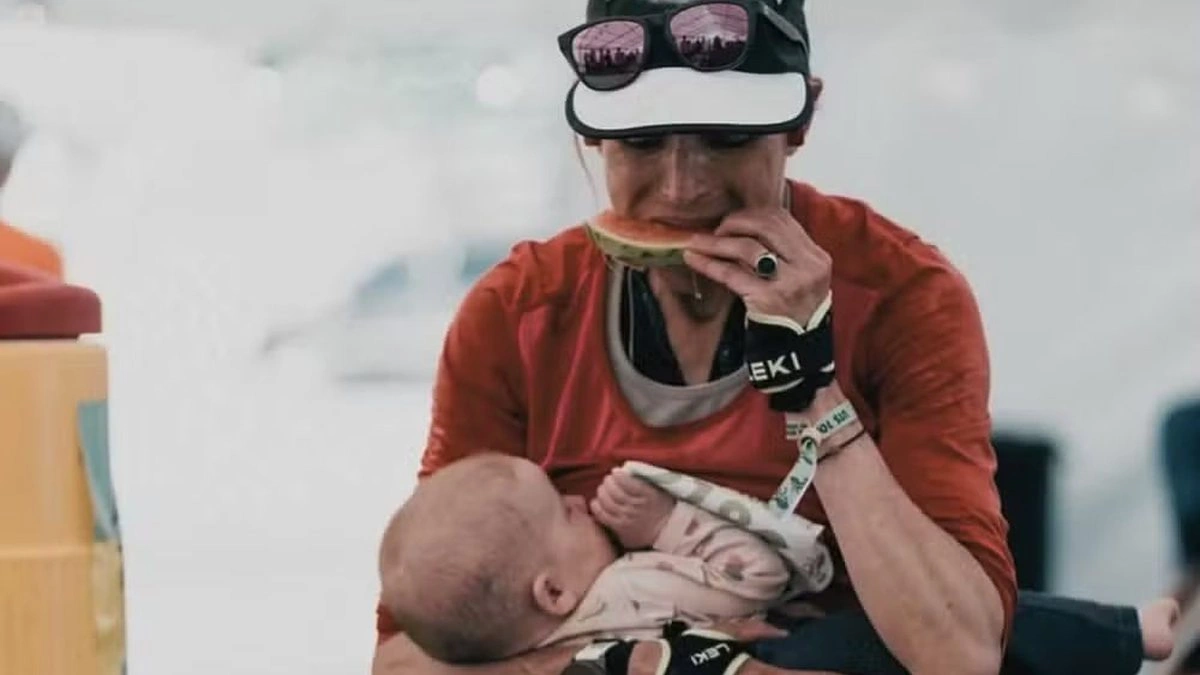 Stephanie Case, 42, venceu sua primeira ultramaratona enquanto amamentava a filha