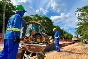 Águas de Teresina executando obras (Foto: Reprodução)