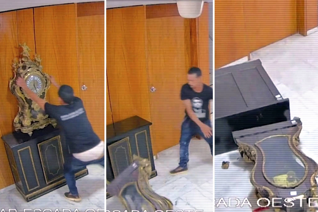 Antônio Claudio Alves Ferreira derrubou o relógio que estava no terceiro andar do Palácio do Planalto durante os atos golpistas